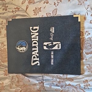 Spalding Official Game Ball NBA Portfolio Folder  David Stern Dallas Mavericks